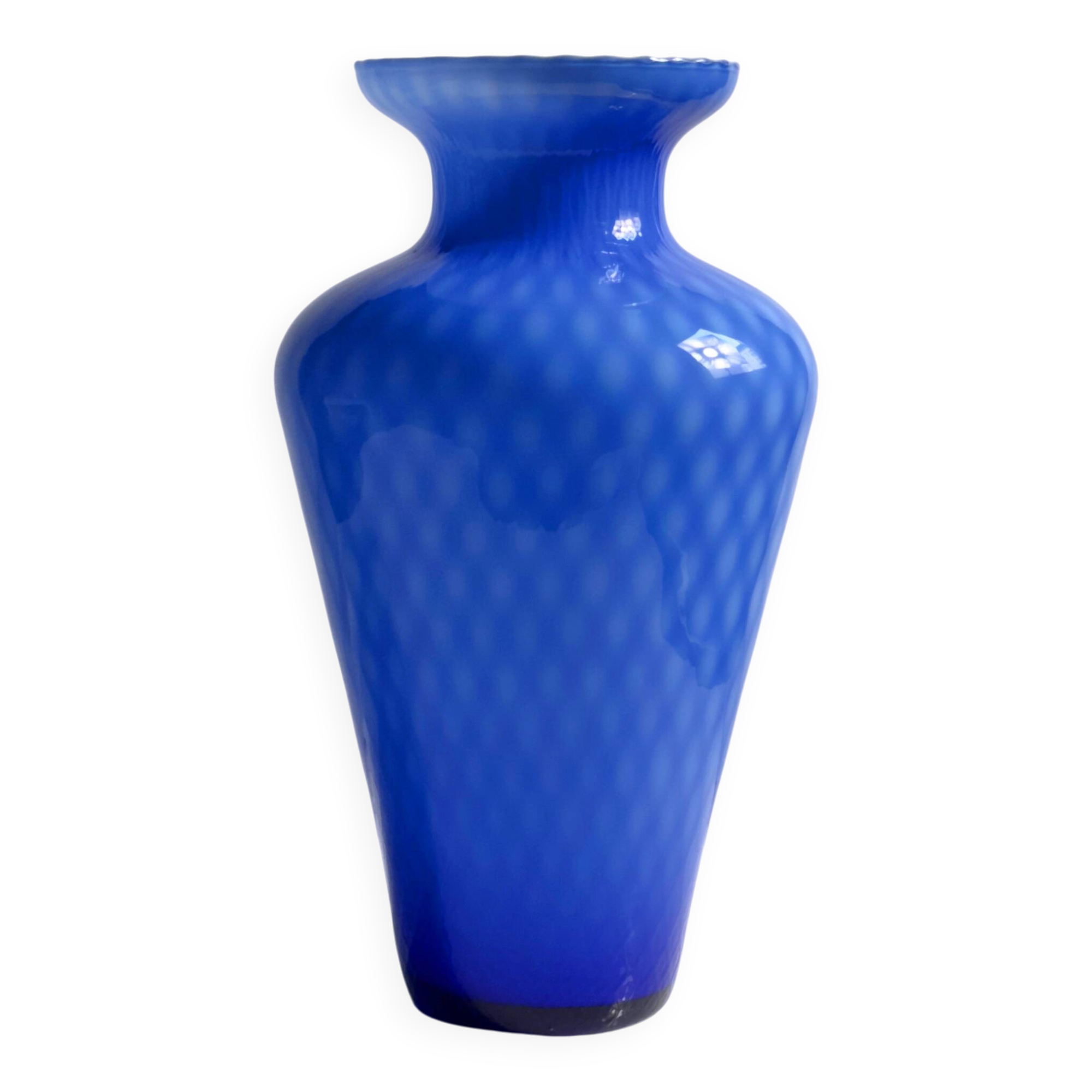 Vase bleu cobalt de Murano des années 1960