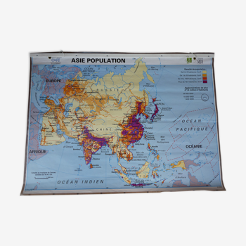 School map poster vintage of Asia Edition MDI