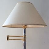 Floor lamp chrome and gold reader of the 70s