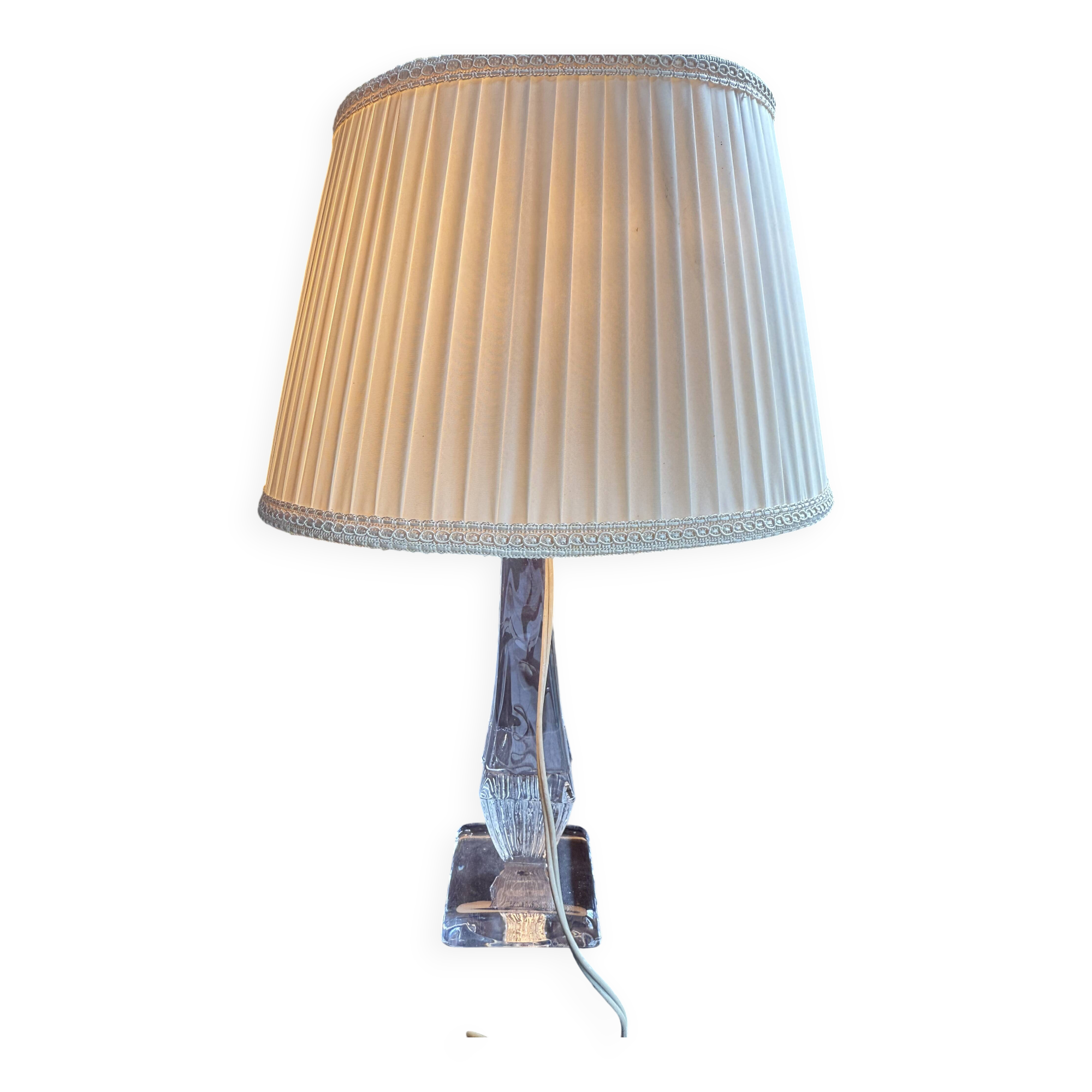 Daum crystal lamp – mid 20th century – Entirely original
