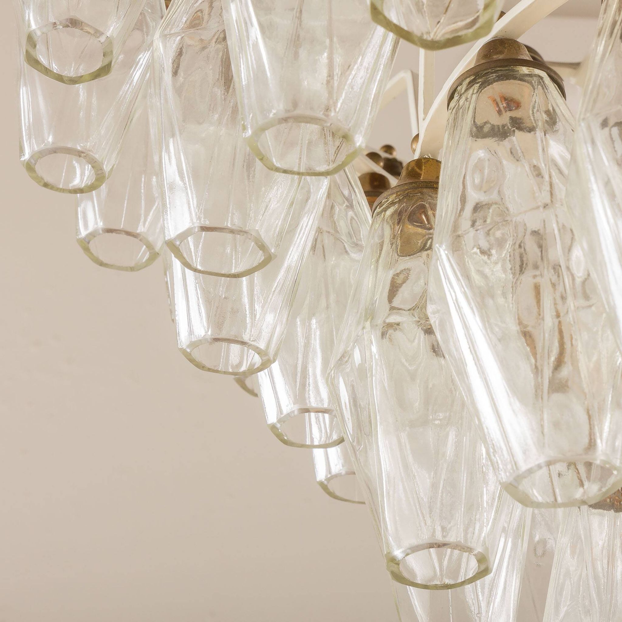 Carlo Scarpa Poliedri chandelier, Venini, Italy 1960s
