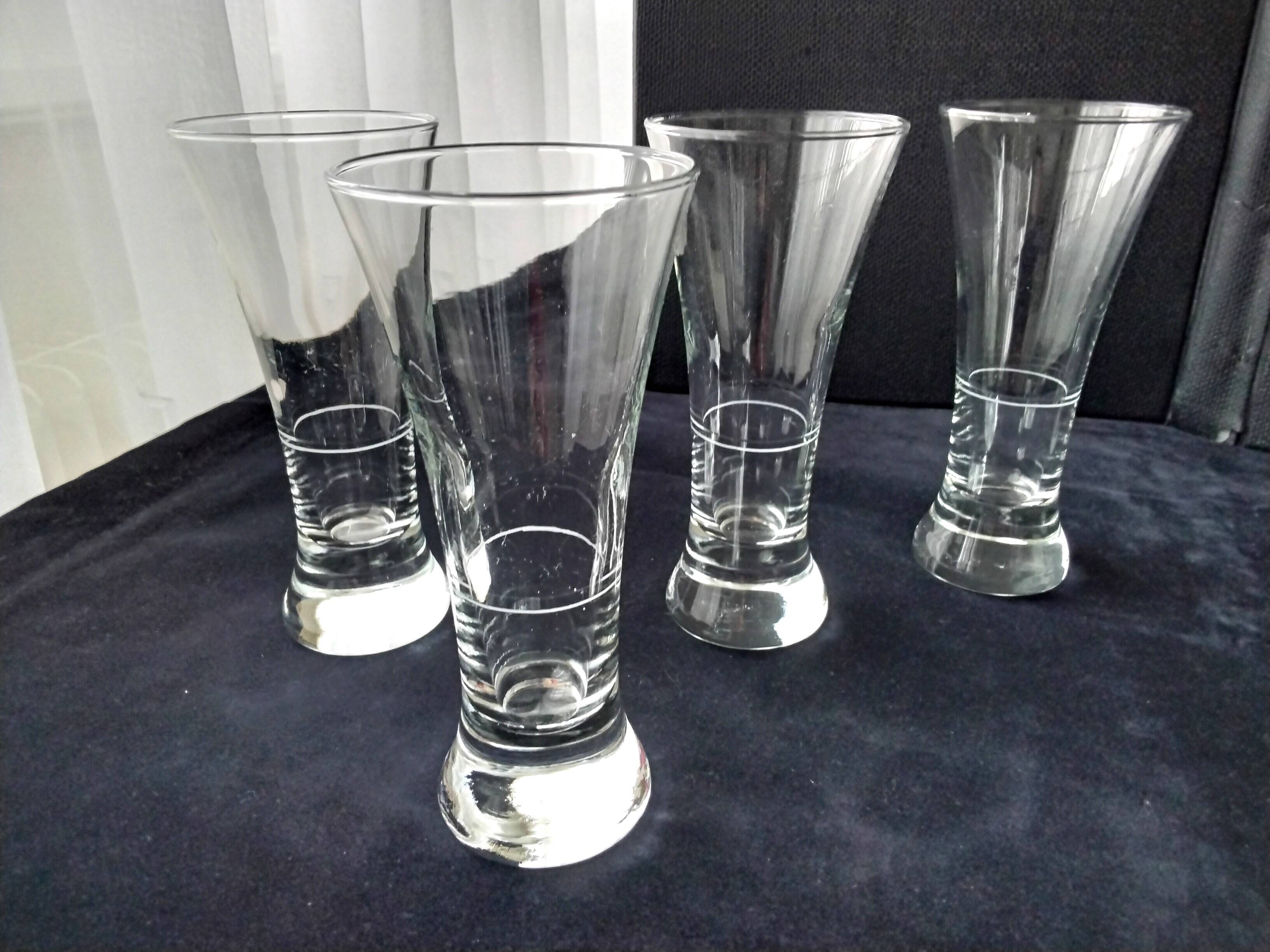6 Pastis glasses with gauge