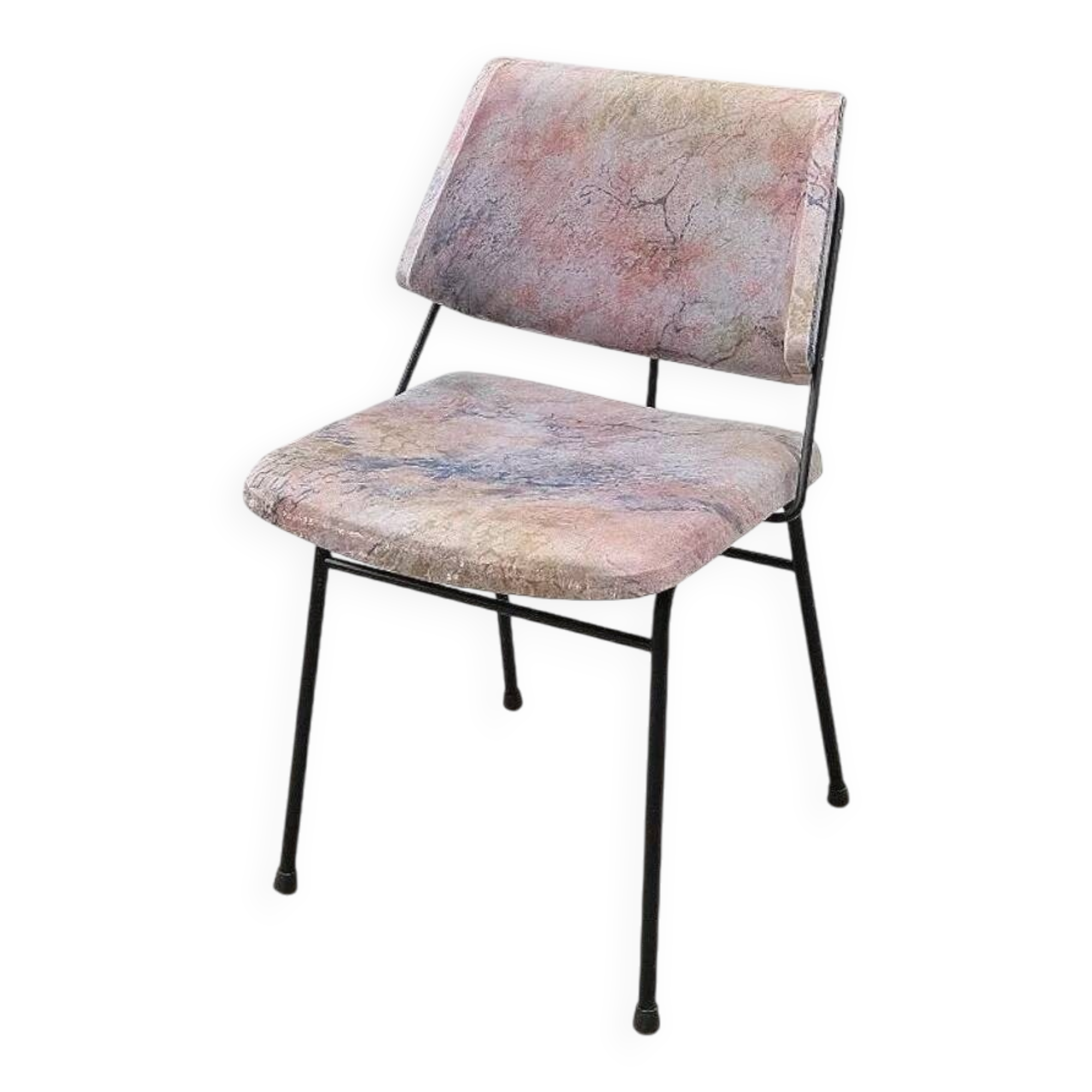 Chaise en métal et tissu, 1950
