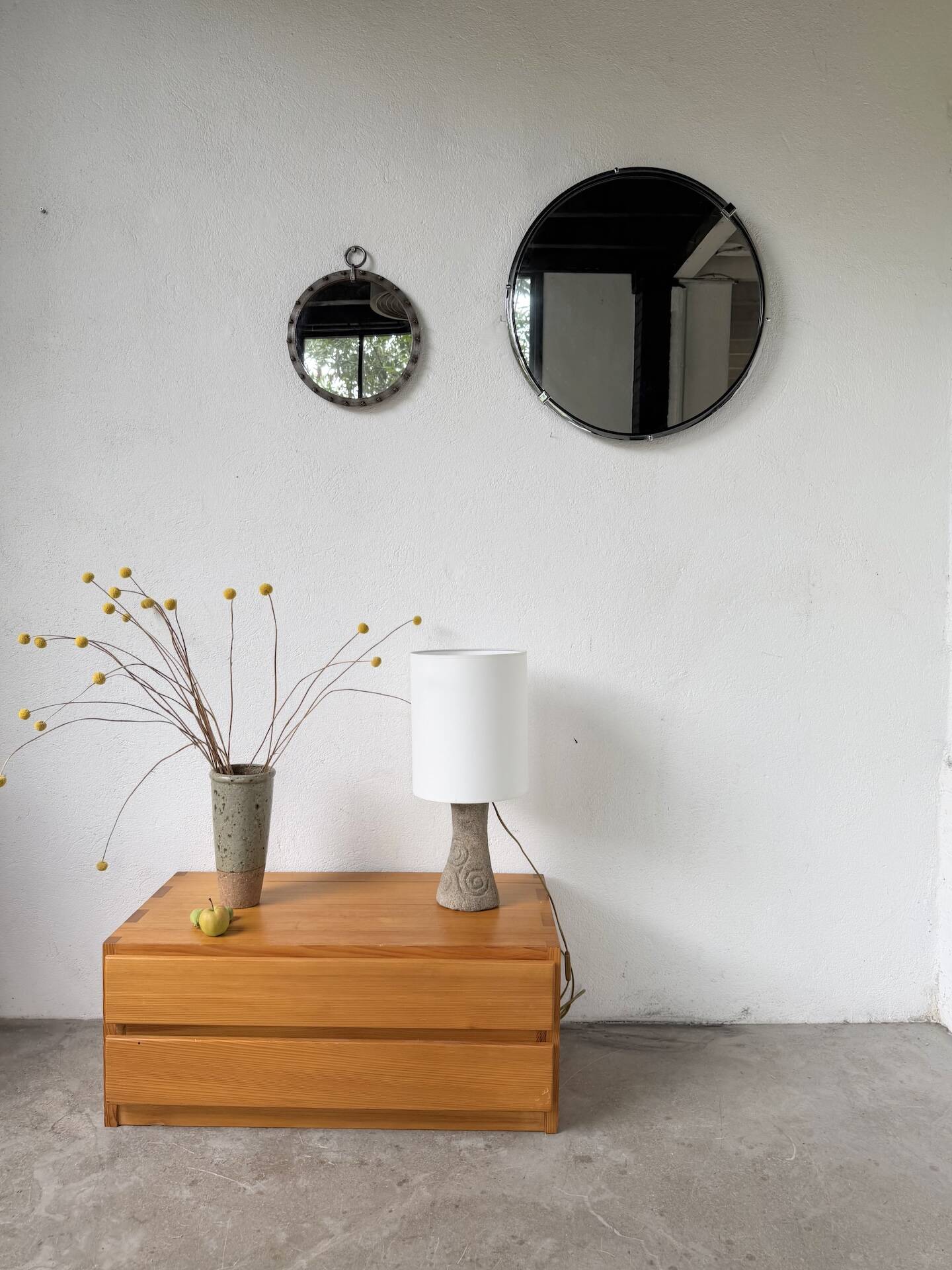 Round metal mirror 1970