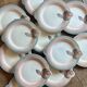 Set of 12 vintage pink and gray fish-shaped plates - Digoin