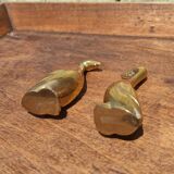 Pair of golden brass ducks
