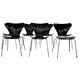 Chaise noire vintage / chaise papillon Fritz Hansen