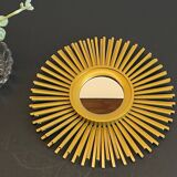 Miroir soleil doré style vintage