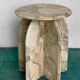 Table d'appoint sculpturale Palladio en marbre Breccia, design collectible italien
