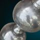 Space Age candlestick in cast aluminium with stacked balls – 1970s