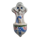 Ancient Faience Baptismal Font Enamelled Cross INRI