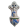 Ancient Faience Baptismal Font Enamelled Cross INRI