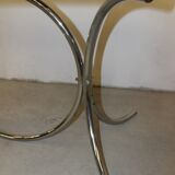 Smoked glass and chrome table circa 1970
