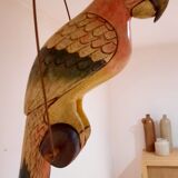 Wooden parrot suspension