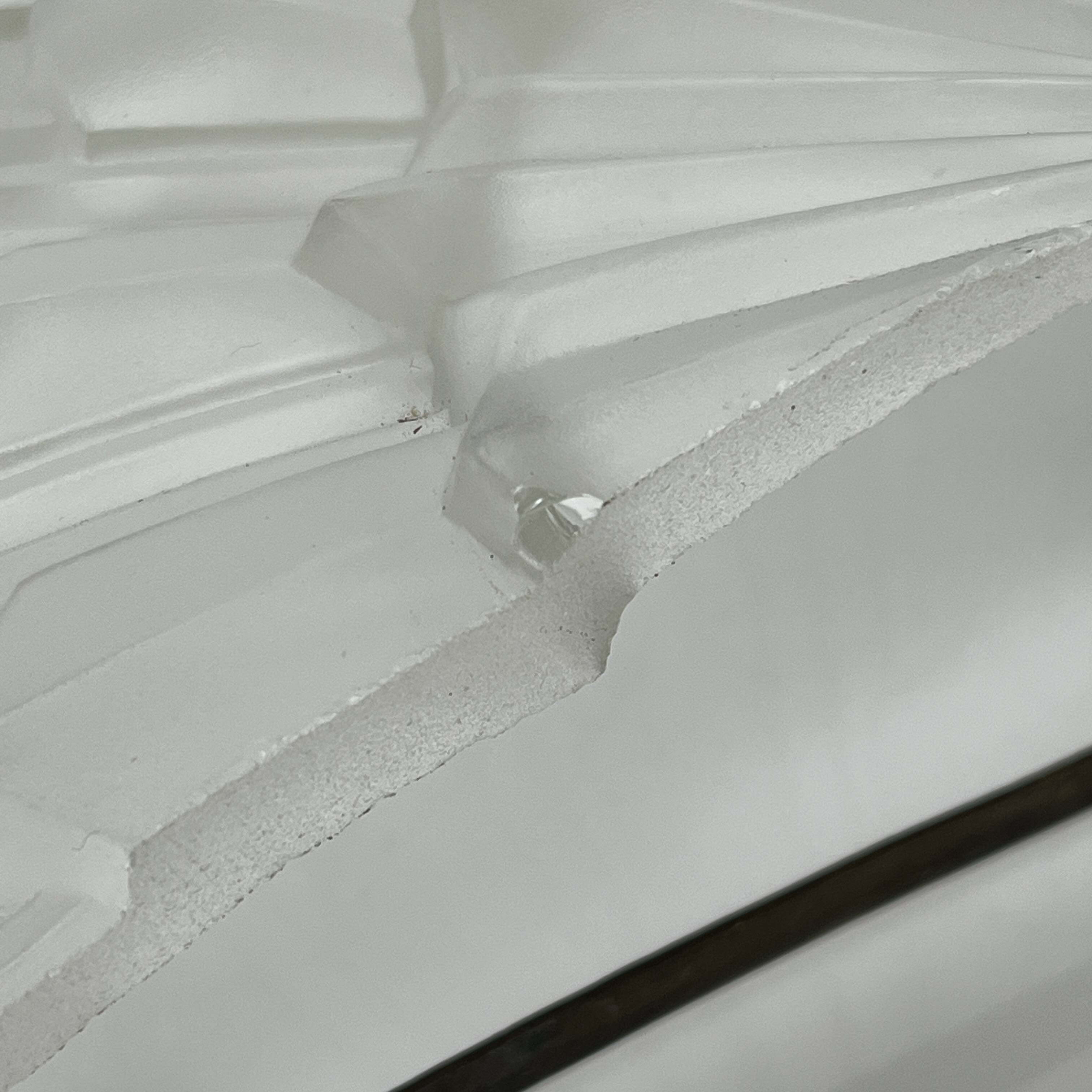 Art Deco half-dome pressed glass wall lamp