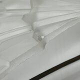 Art Deco half-dome pressed glass wall lamp