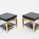 Pair of brass lacquer sofa pieces Guy Lefevre House Jansen 1970