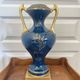 Antique large empire vase blue & gold jaguet pinon 40cm 2.6kg