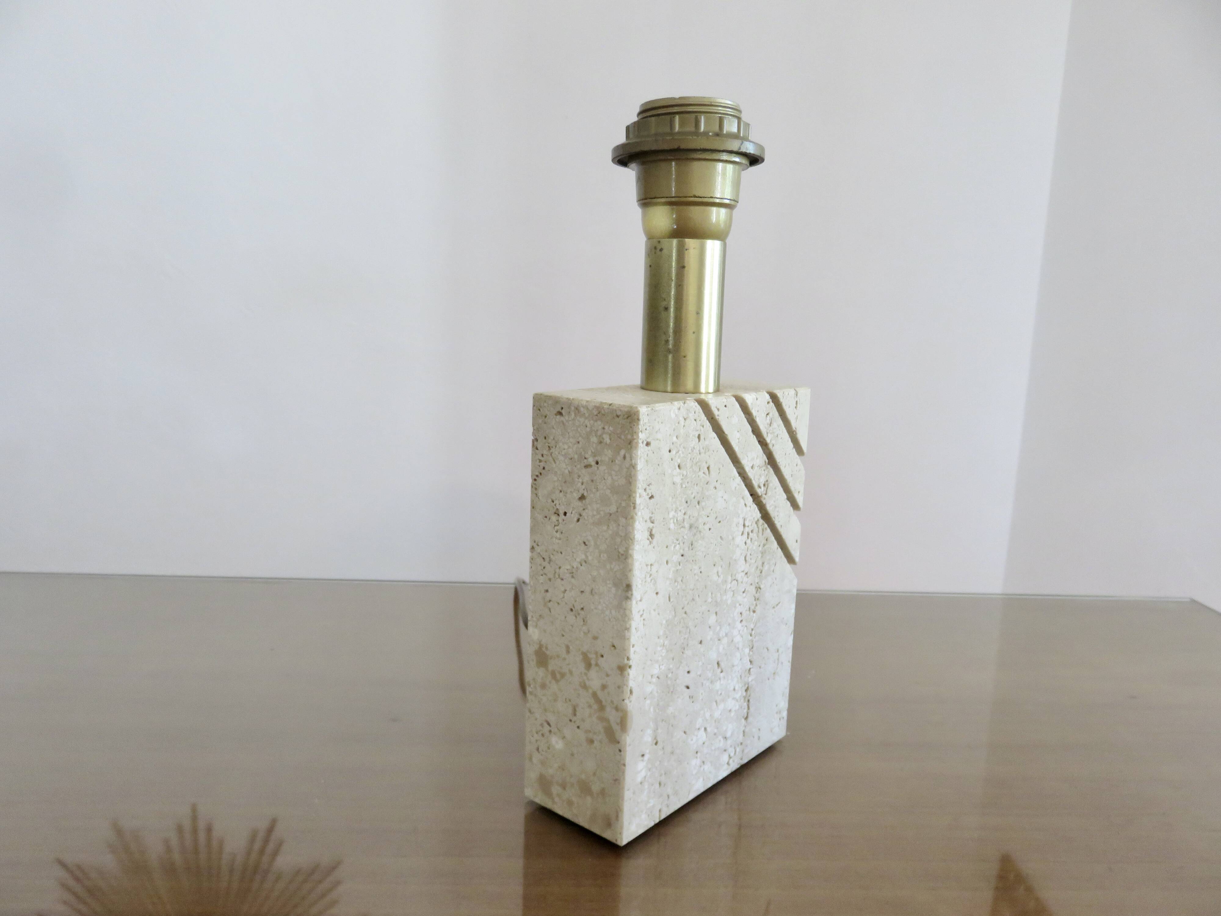 Travertine lamp "Cerri Nestore" 1970, Italy