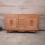 Buffet dresser sideboard bleached oak 1940 art deco