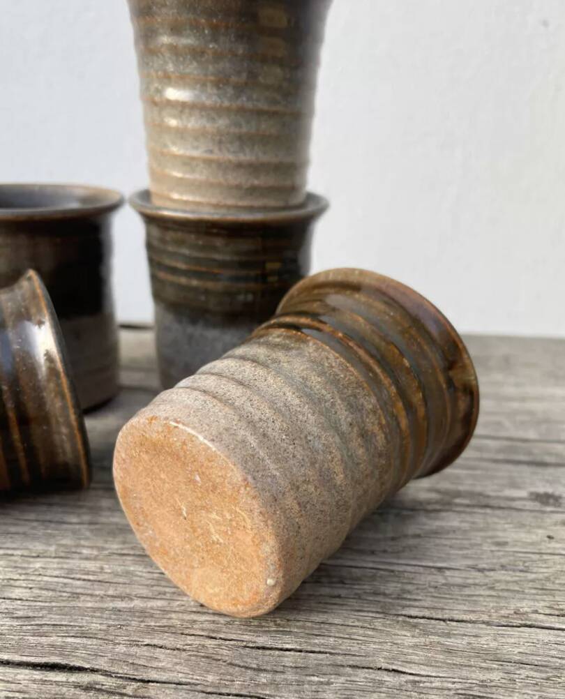 6 terracotta coffee cups