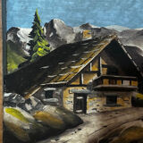 Vintage Carved and Painted Alpine Panel - 23 / 32 cm