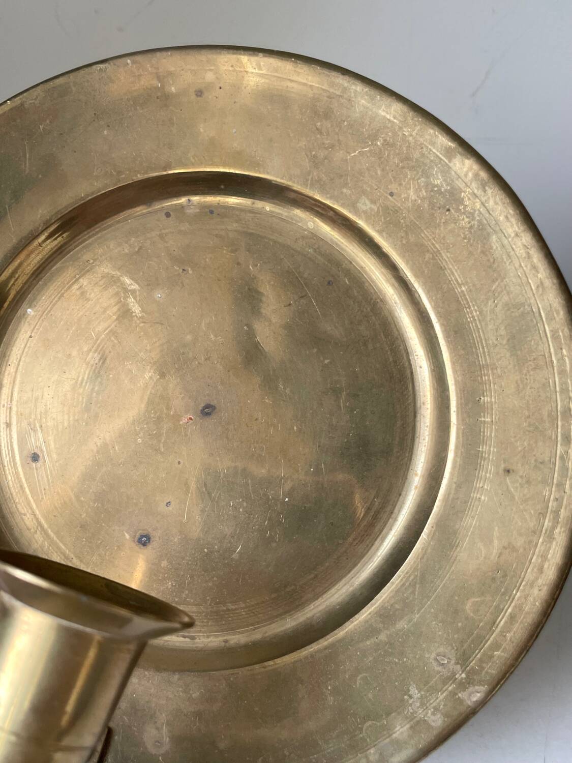 Vintage brass wall candle holder sconce diameter 18 cm