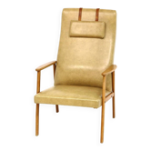 Fauteuil scandinave en skaï, Suède, 1960