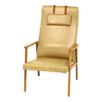 Scandinavian leatherette armchair, Sweden, 1960