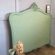 Green old headboard carved wood