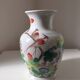 Antique Chinese ceramic vase with painted bird decoration