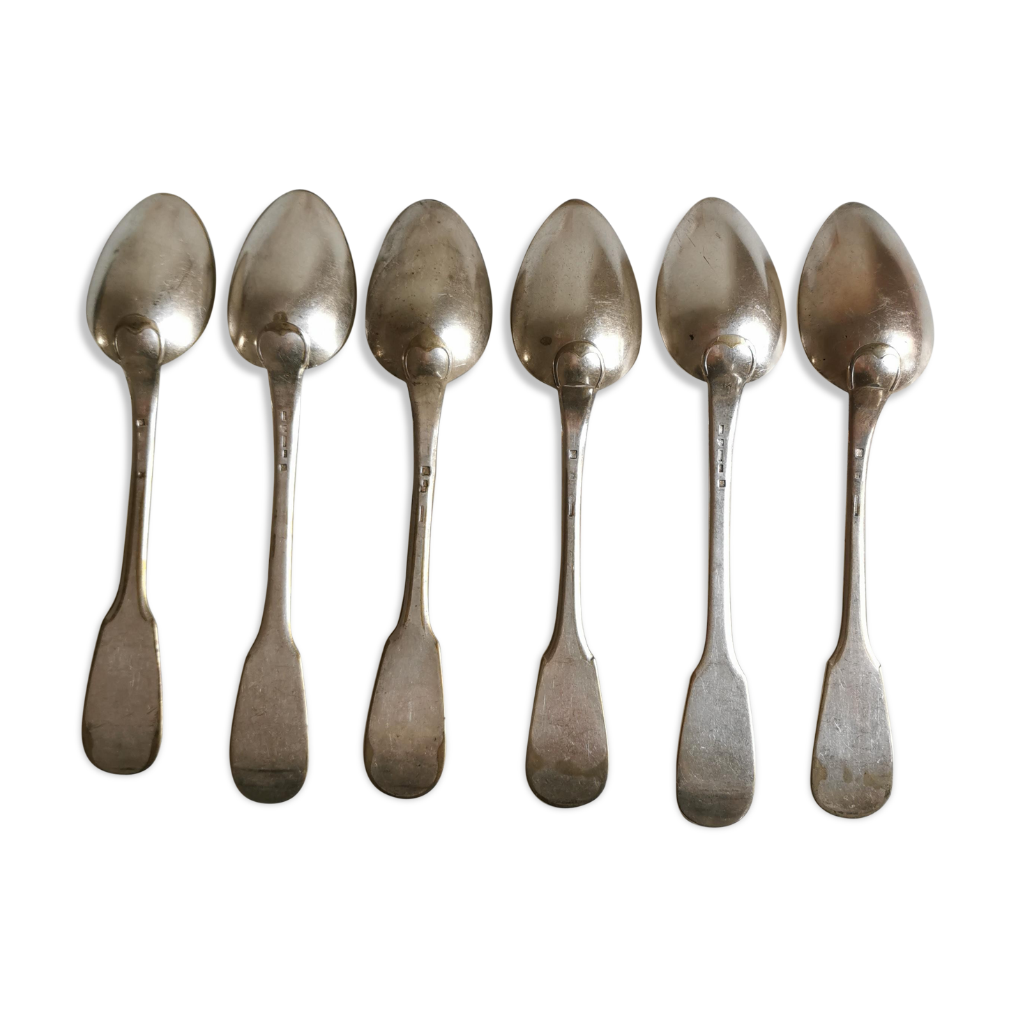 Set of 6 tablespoons of silver metal CHRISTOFLE