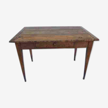 Table ancienne en bois cirée