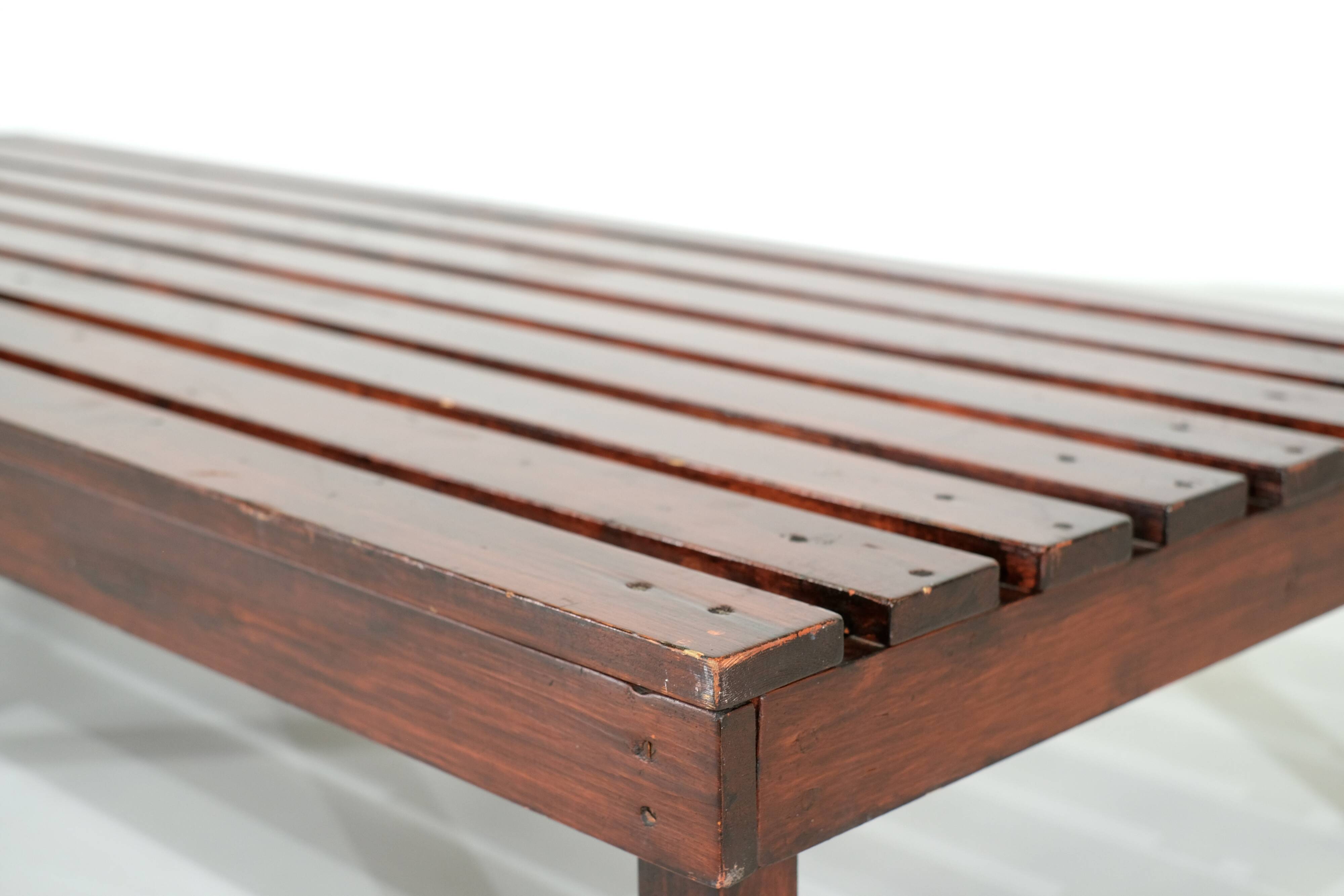 Banc en pin français - 1960s