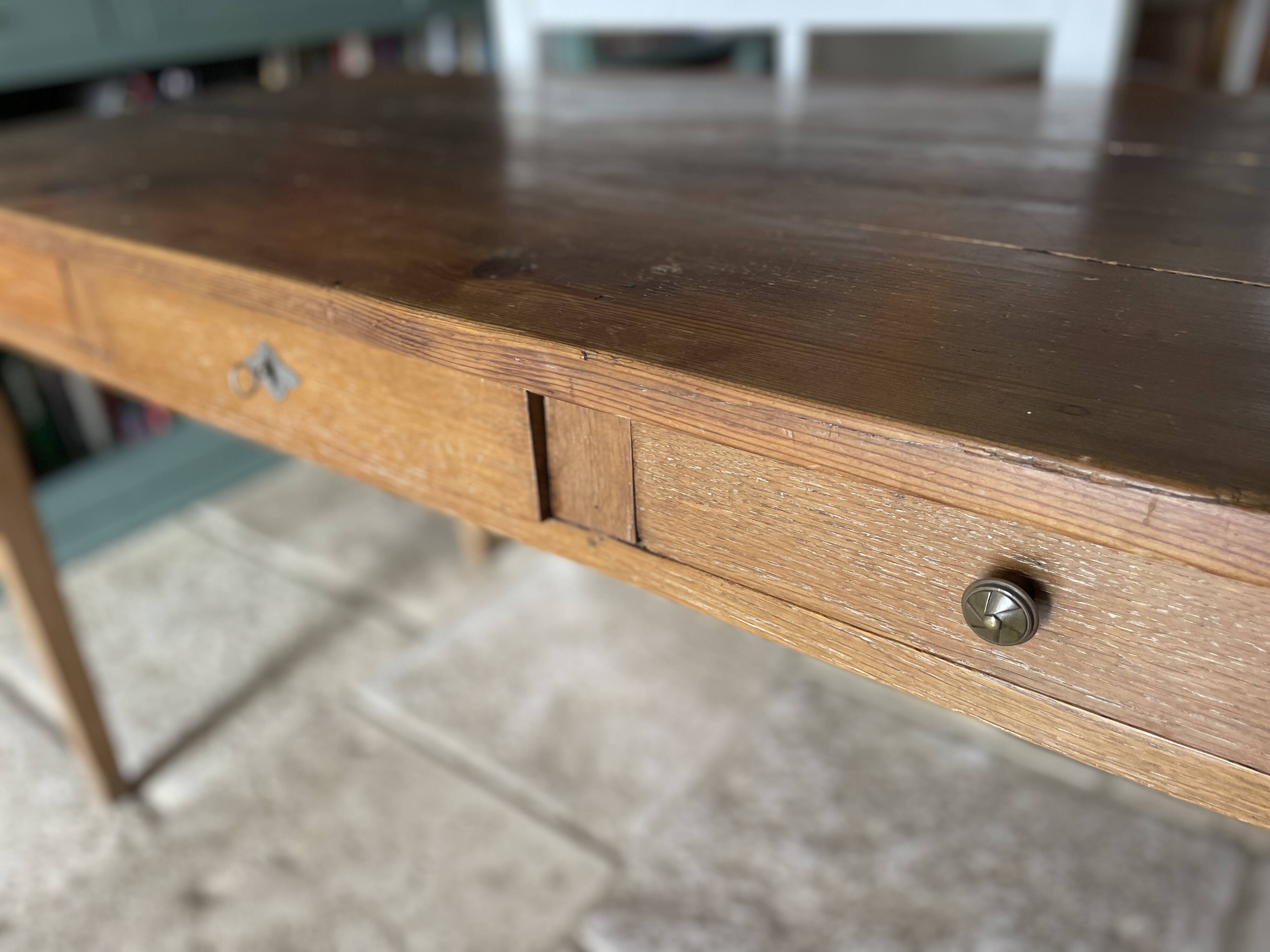 Old desk table with drawers