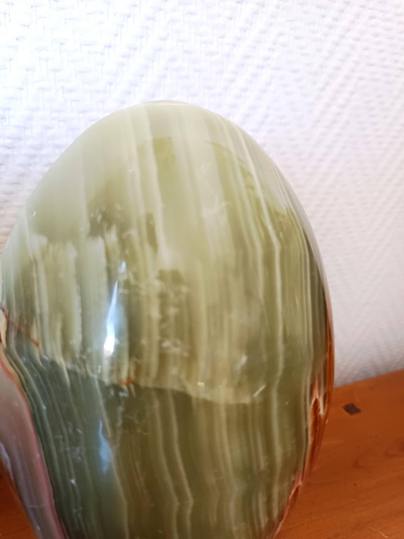 Onyx egg bookends circa 1970