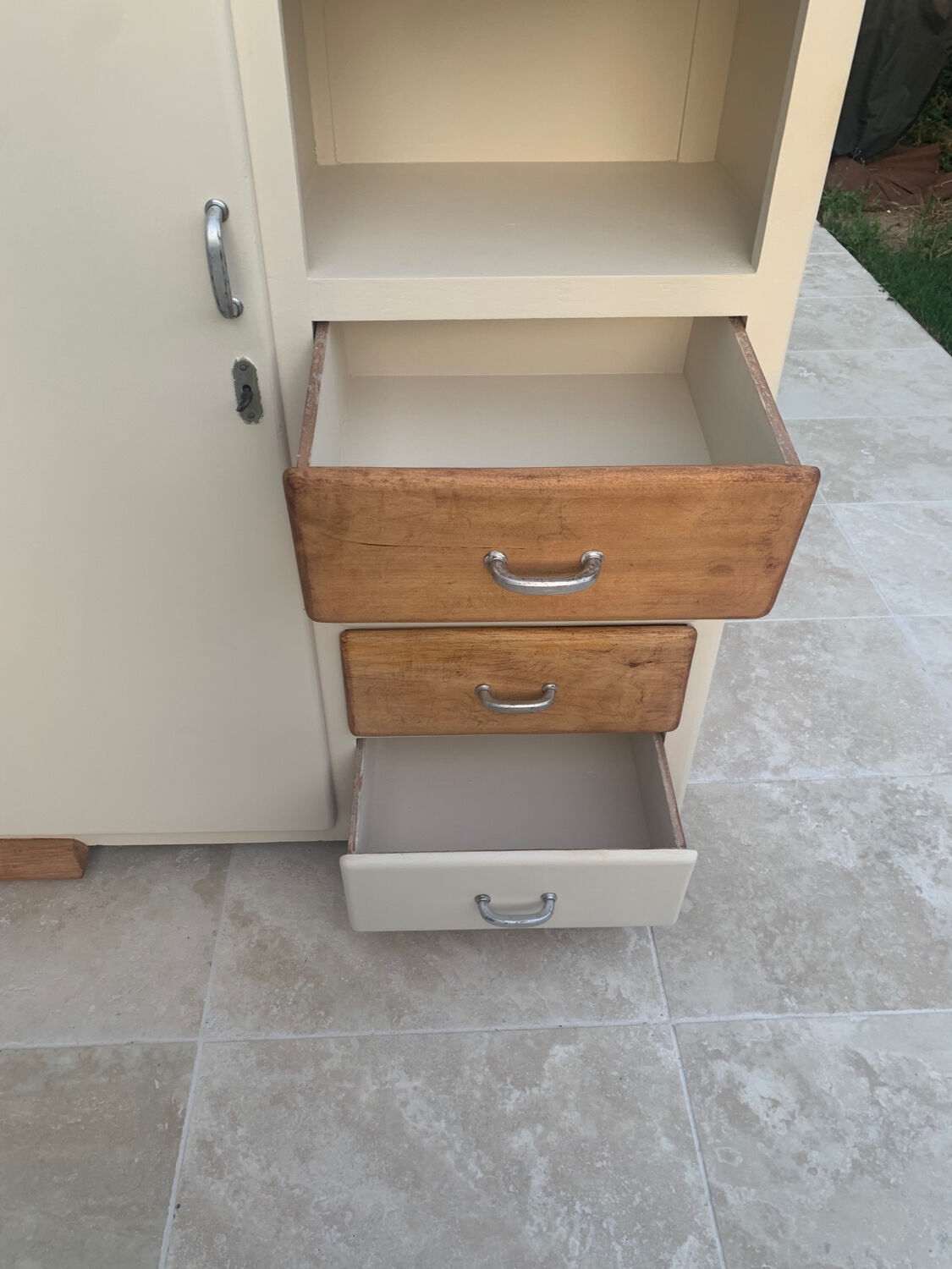 Old asymmetrical cabinet