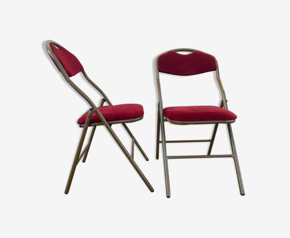 Paire de chaises pliantes de cabaret