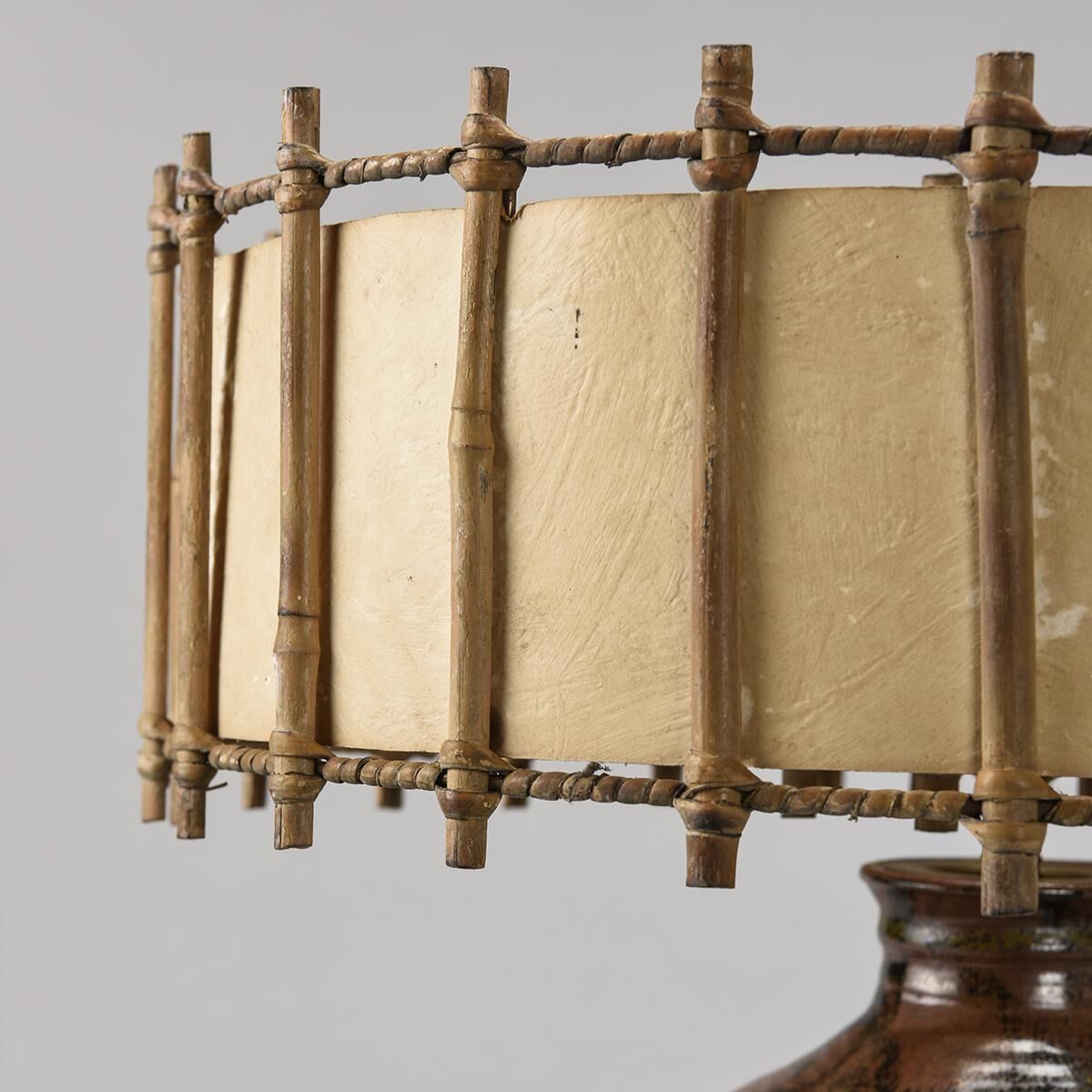 table lamp in enamelled stoneware, france circa 1960