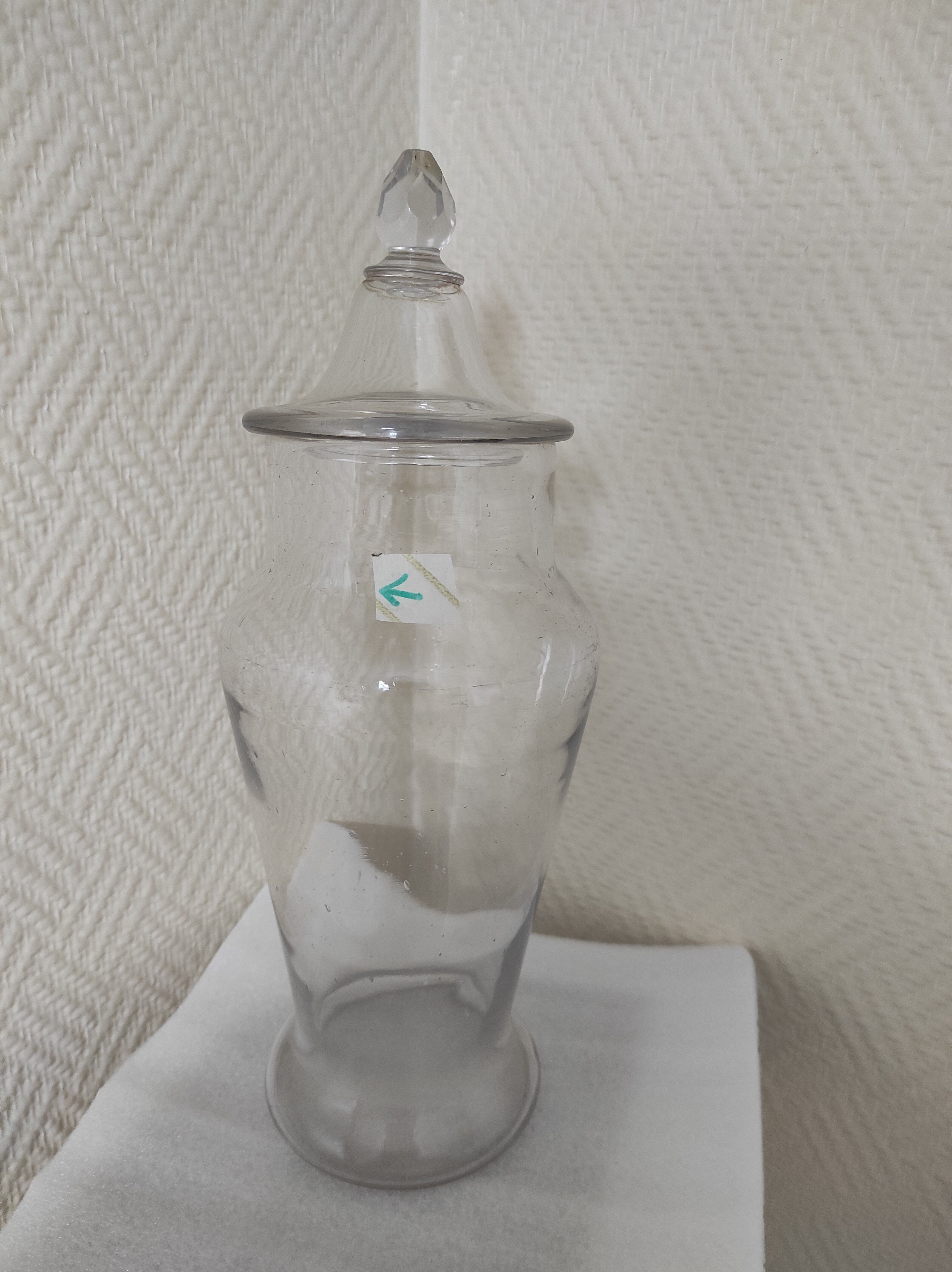 Old jar candy box with lid