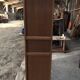 Vintage rococo oak bookcase with 2 glass doors.
