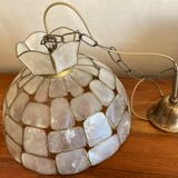 Lampshade in mother-of-pearl and brass
