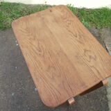 Art deco side table oak from the 50s