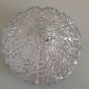 Plafonnier rond en verre bullé  / vintage années 60-70
