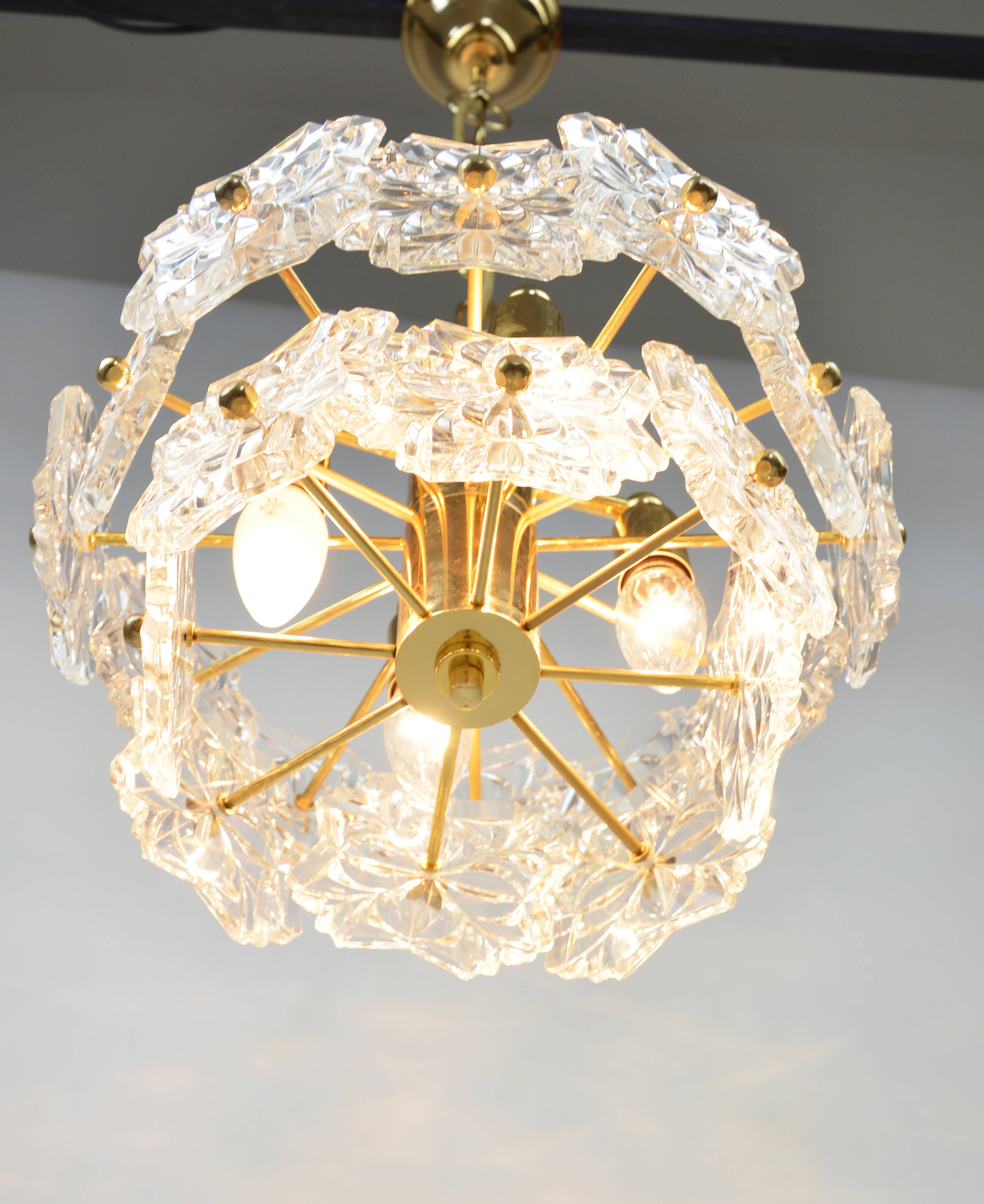 Lustre en cristal Kinkeldey, années 1970