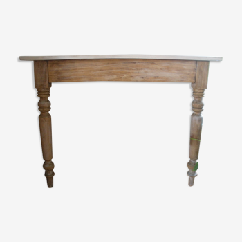 Console en bois ciré blanchie