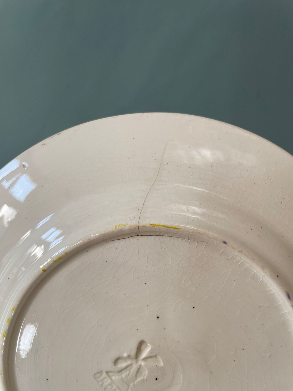 6 plates earthenware slips Moulin des Loups