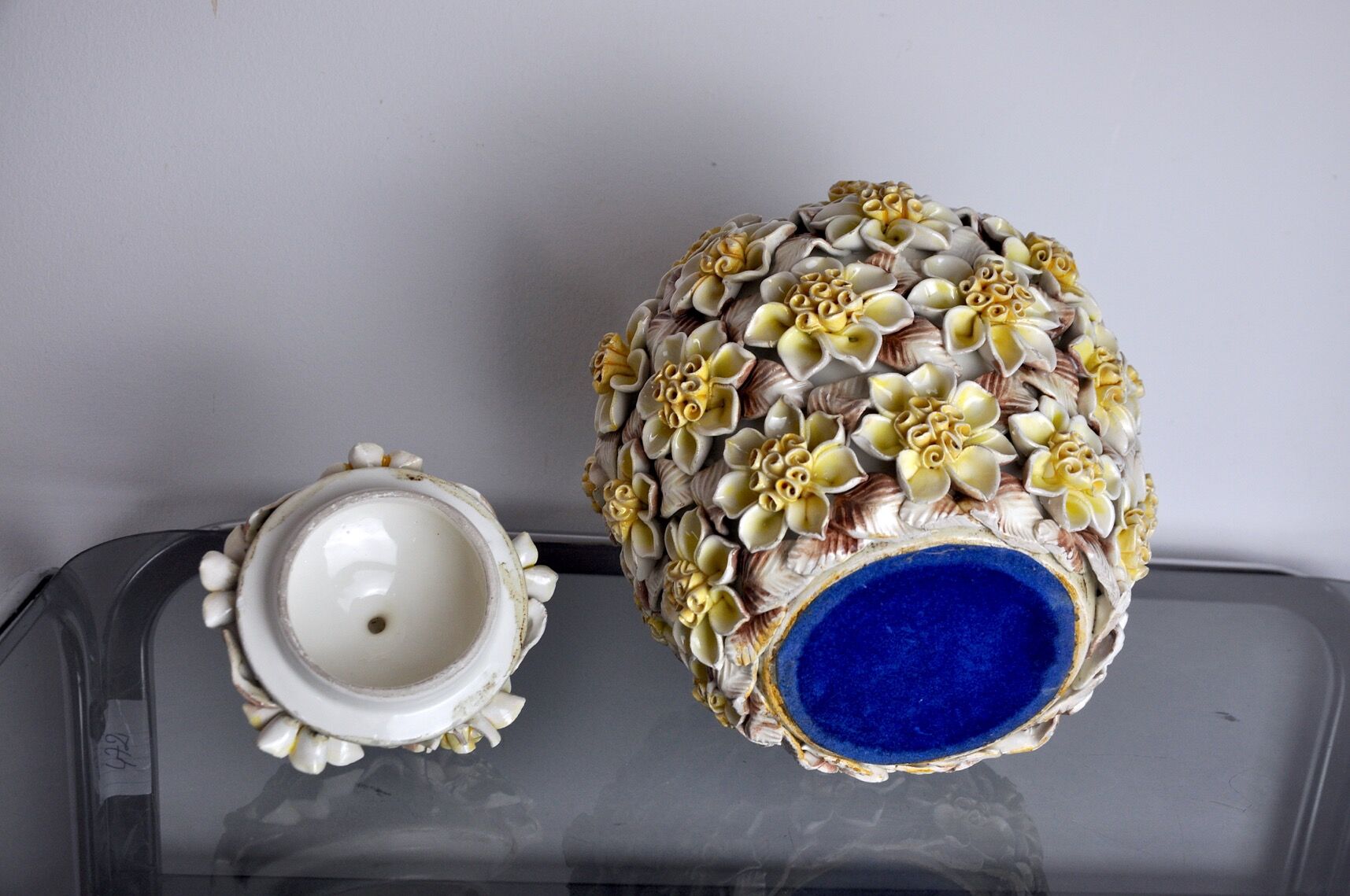 Vase Fleuri Manises, Spain, 1970