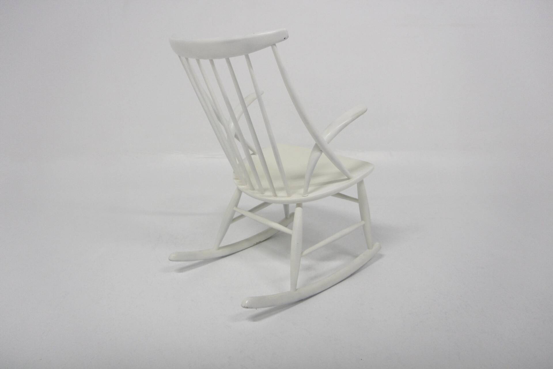 Beech rocking chair, Illum Wikkelsø, N. Eilersen, Denmark, 1960