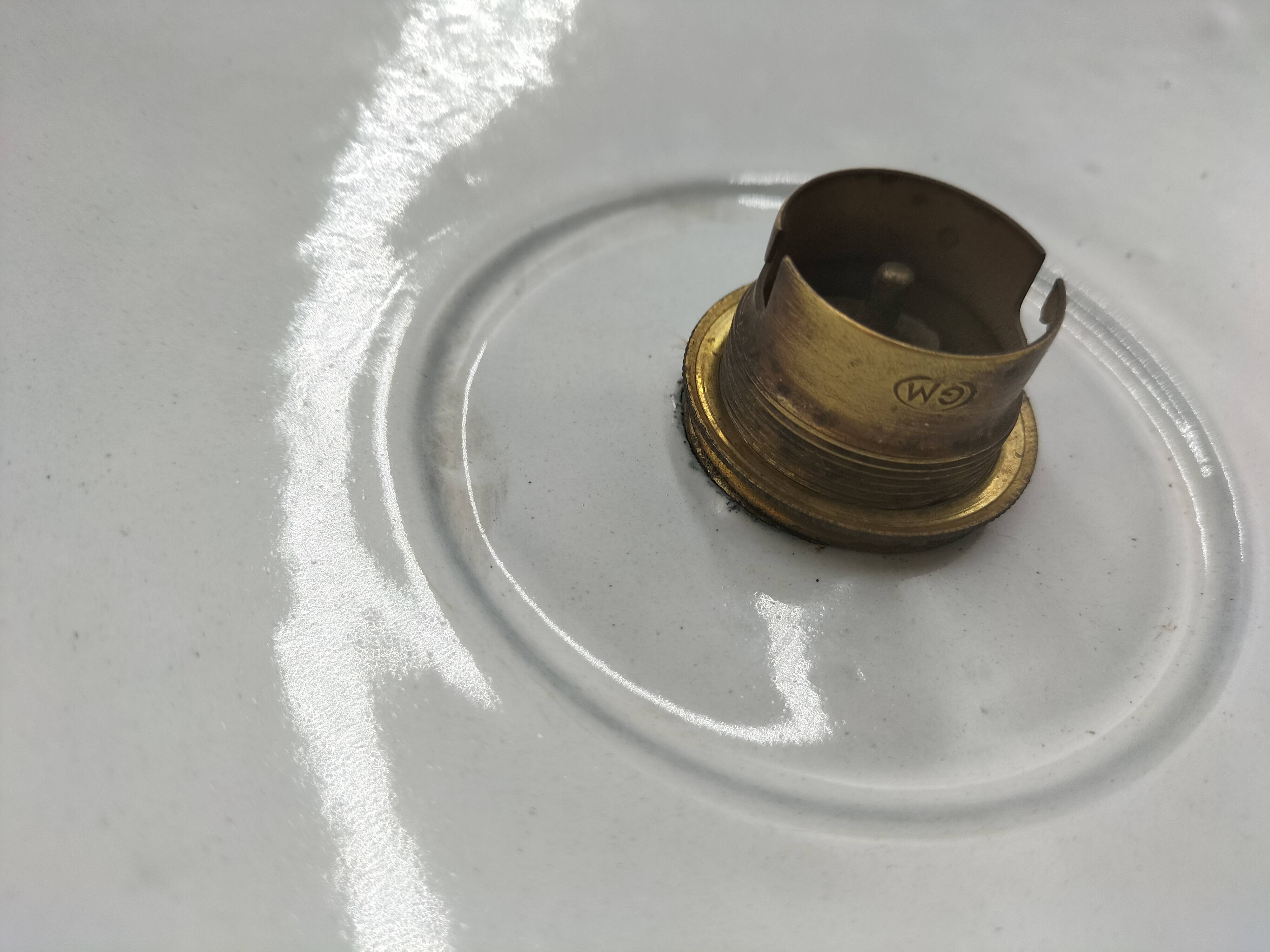 Enameled sheet metal pendant lights